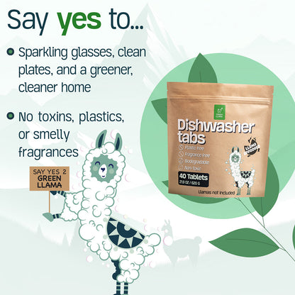 Green Llama EWG Verified & PVA-Free Dishwasher Tabs