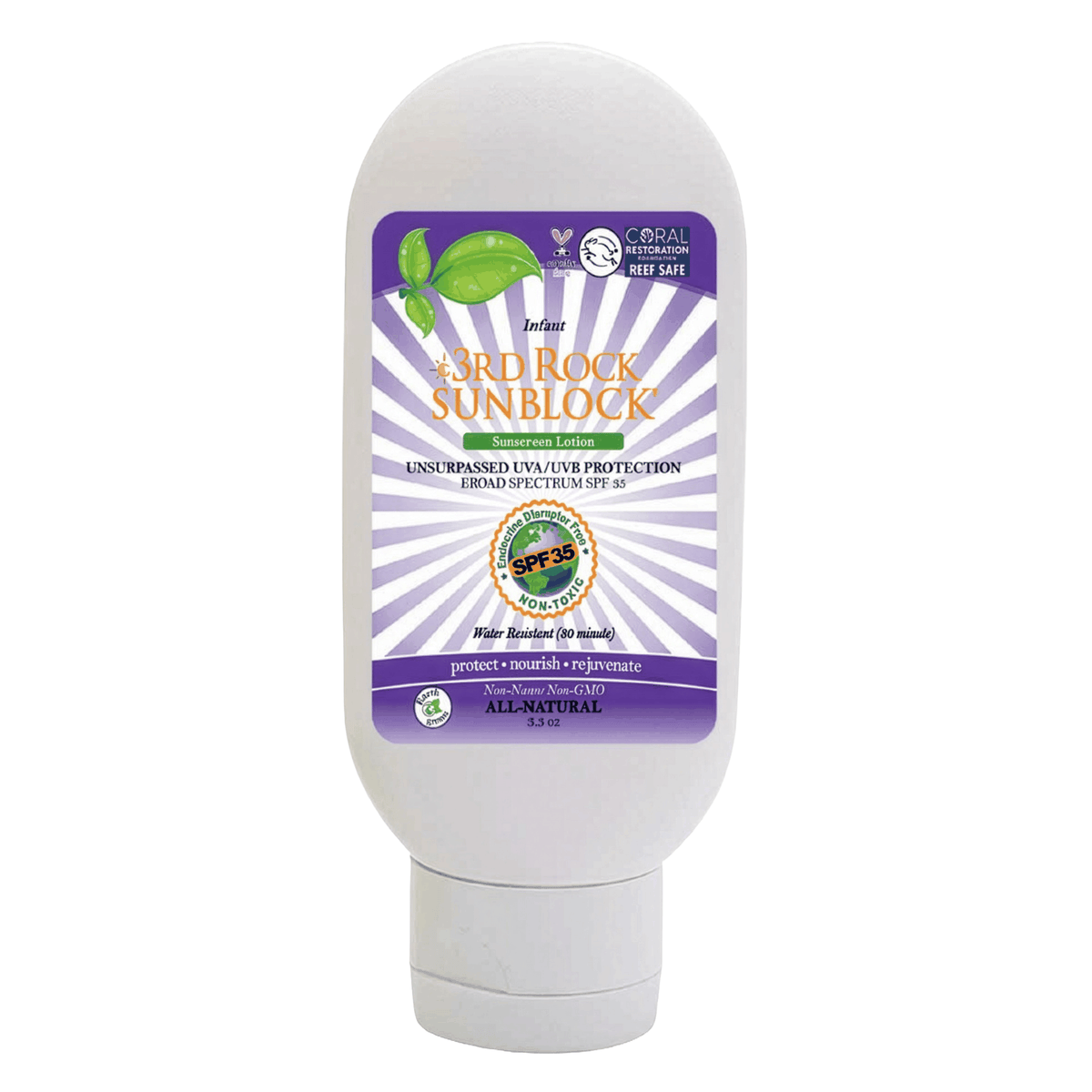 3rd Rock Essentials Sunblock for Infants, All Natural Infant Sunscreen, Zinc Oxide SPF 35