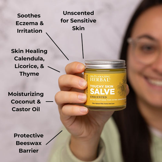 Ora's Amazing Herbal Touchy Skin Salve, Eczema Cream Ointment