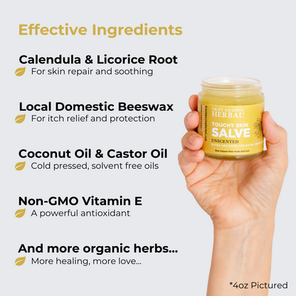 Ora's Amazing Herbal Touchy Skin Salve, Eczema Cream Ointment