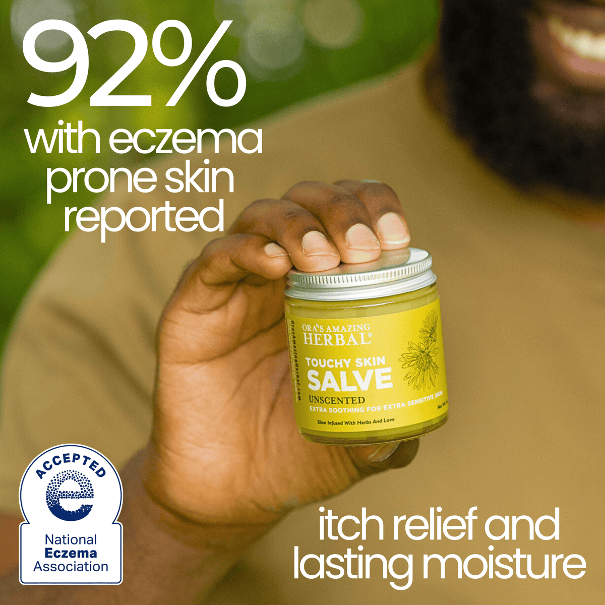 Ora's Amazing Herbal Touchy Skin Salve, Eczema Cream Ointment