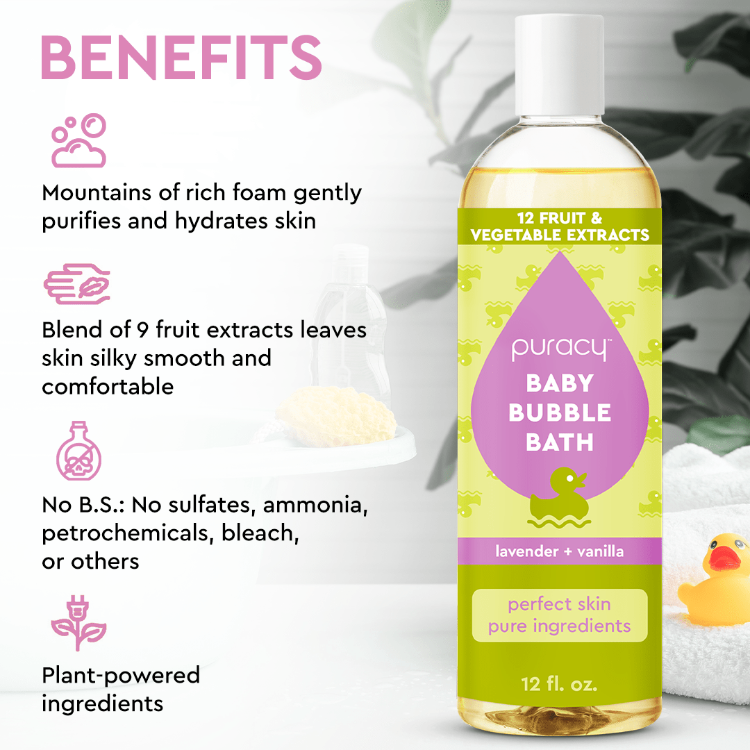 Puracy Baby Bubble Bath, Hypoallergenic