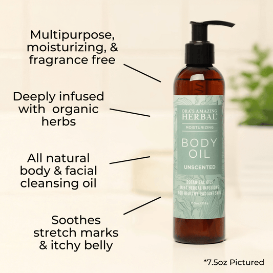 Ora's Amazing Herbal Unscented Body & Facial Cleansing Oil
