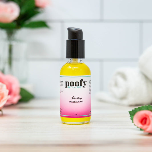 Poofy Organics Their Story Massage Oil